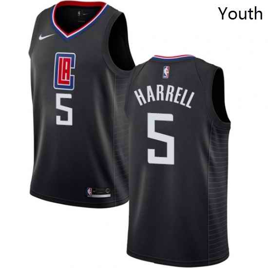 Youth Nike Los Angeles Clippers 5 Montrezl Harrell Swingman Black NBA Jersey Statement Edition